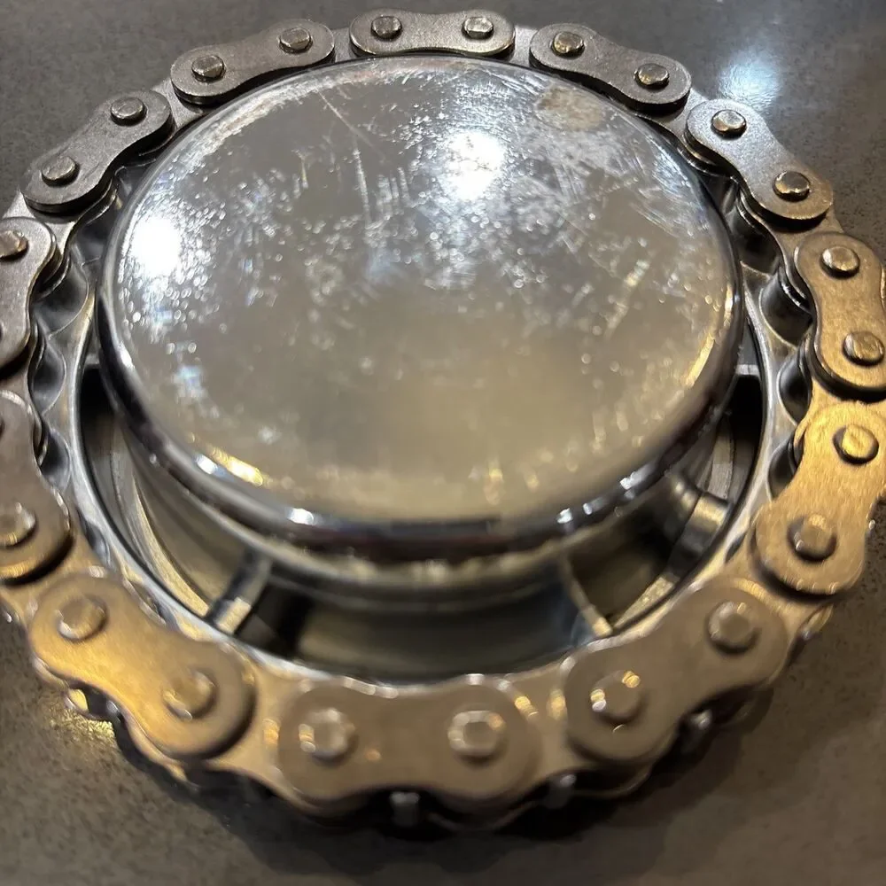 Metal Industrial Style Iron Motorcycle Bike Chain Ashtray Steampunk One Pc